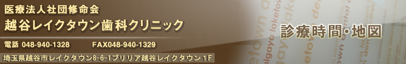 越谷レイクタウン歯科クリニック 診療時間・地図